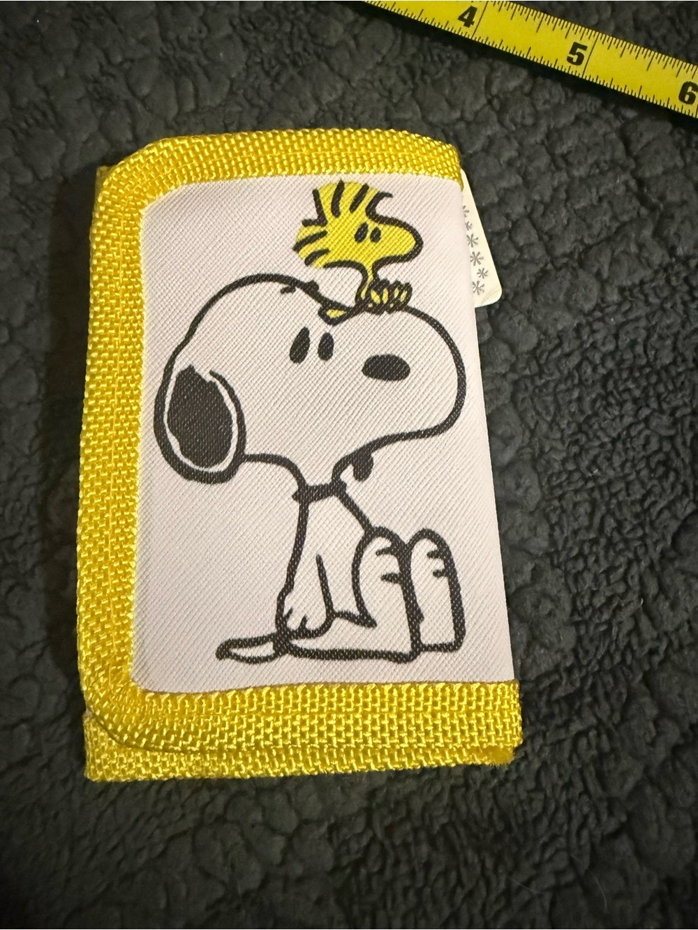 Source Unknown Yellow and White Snoopy Kids Wallet